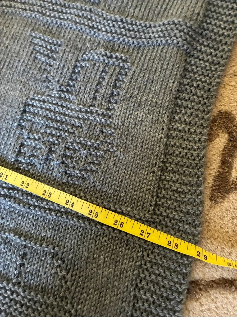 Gray Knit Kids Blanket with Vehicle Motif